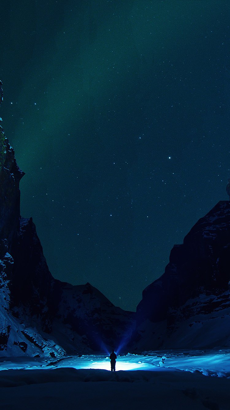 iPhone 6 wallpaper. winter dark night mountain nature