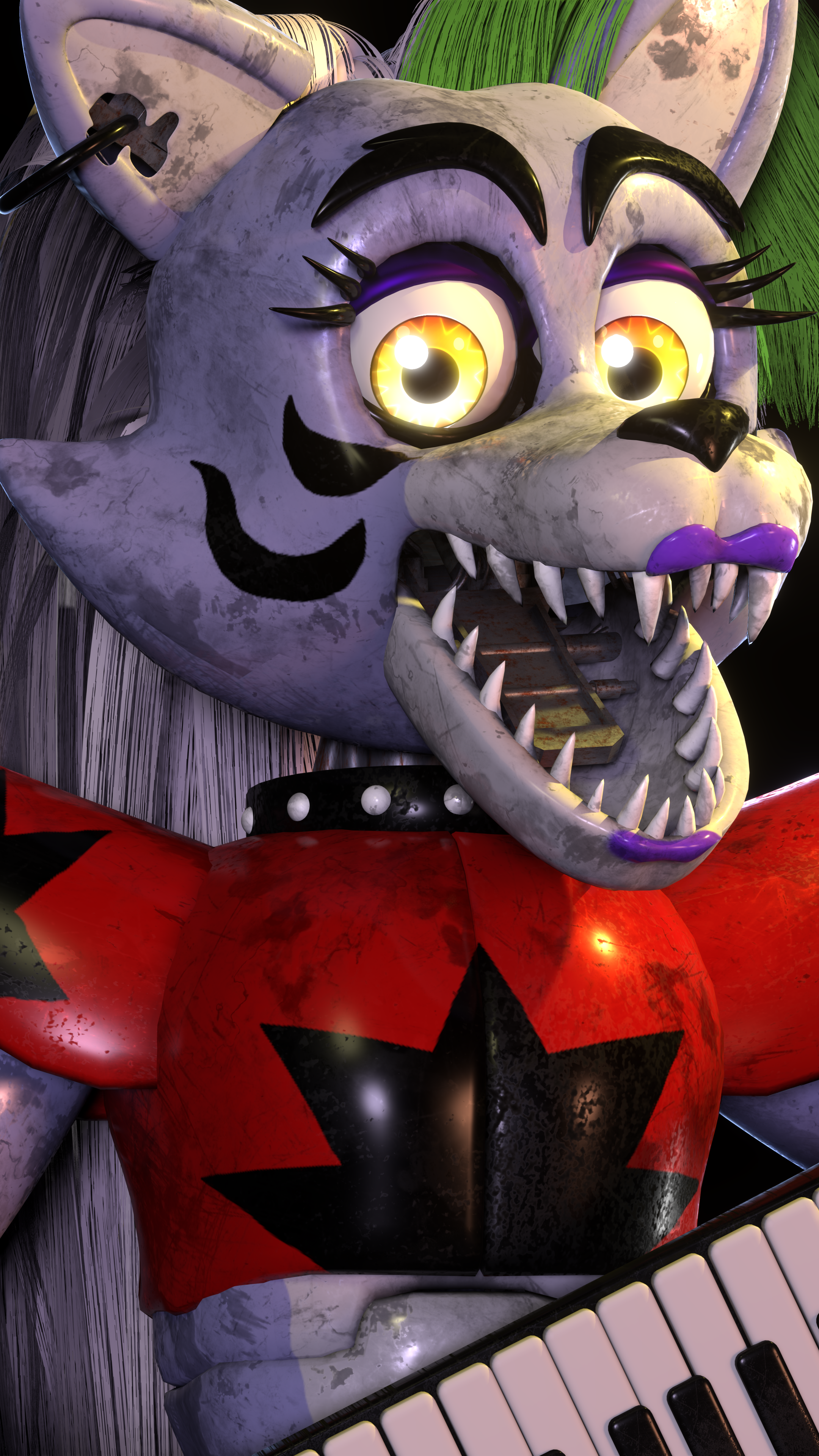 Blender Roxanne Wolf (Phone Wallpaper) by MisterioArg. Anime fnaf, Fnaf drawings, Fnaf wallpaper