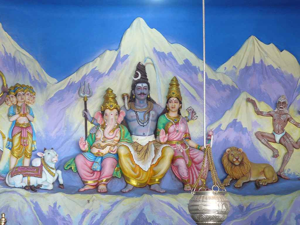 Lord Shiva's Family. A depiction of Lord Shiva's family