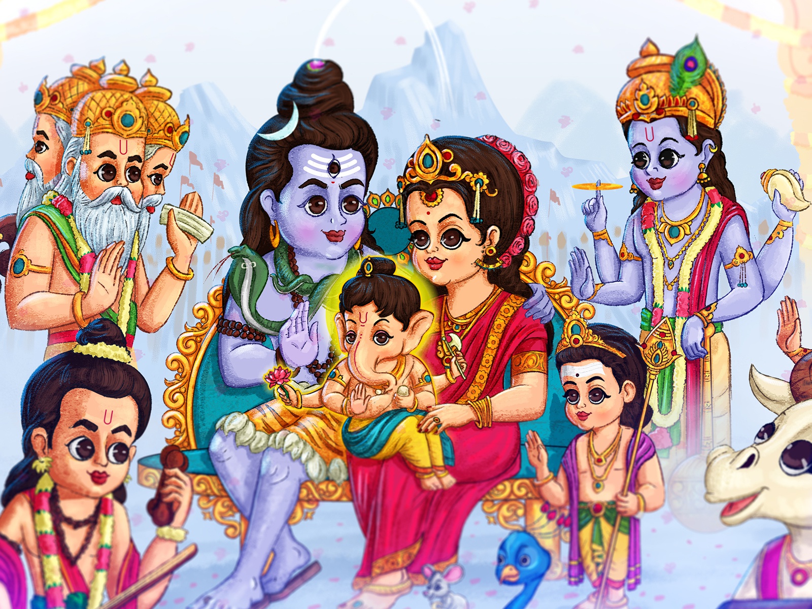 Lord Shiva Cartoon Wallpapers - Wallpaper Cave