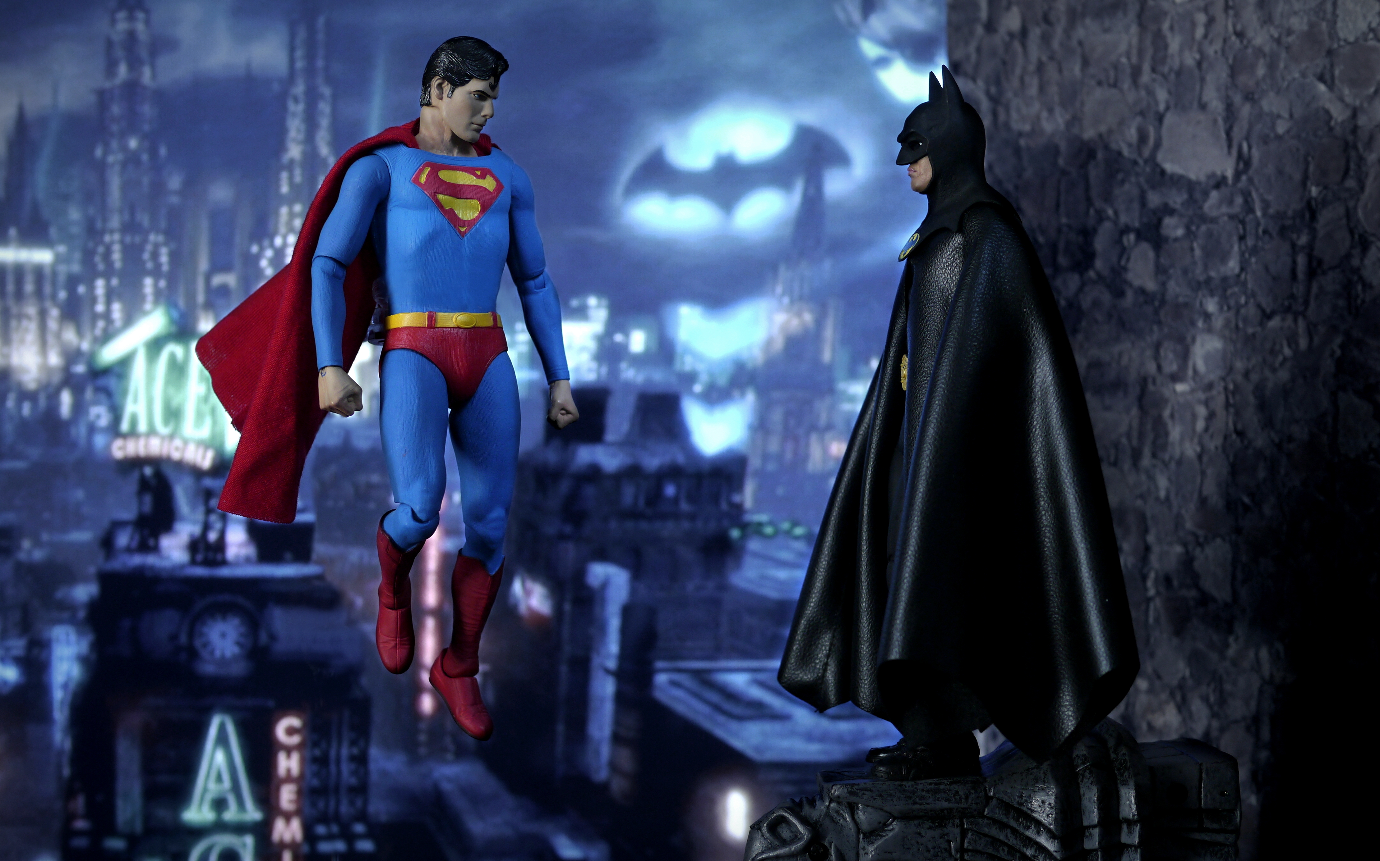 Wallpaper, movie, toys, Michael, action, anniversary, christopher, Superman, 25, figure, Batman, 1978, 1989, 25th, th, reeve, keaton, neca 4439x2772