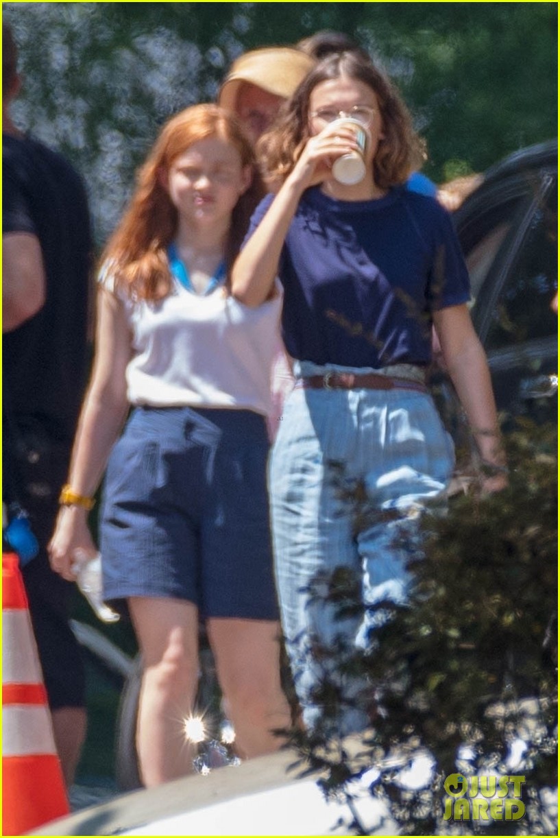 Millie Bobby Brown & Sadie Sink Get Back to Work on 'Stanger Things' Set: Photo 4112938. Millie Bobby Brown, Sadie Sink, Stranger Things Picture