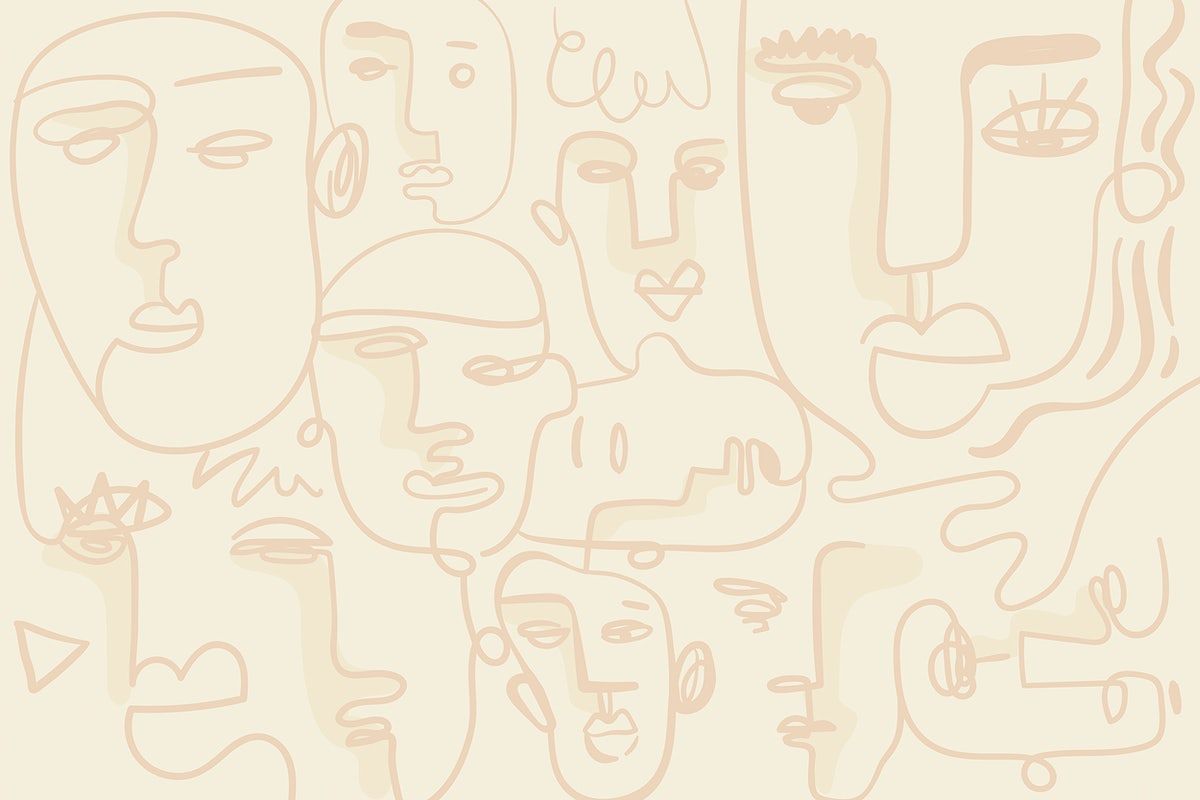 Abstract Faces Wallpaper