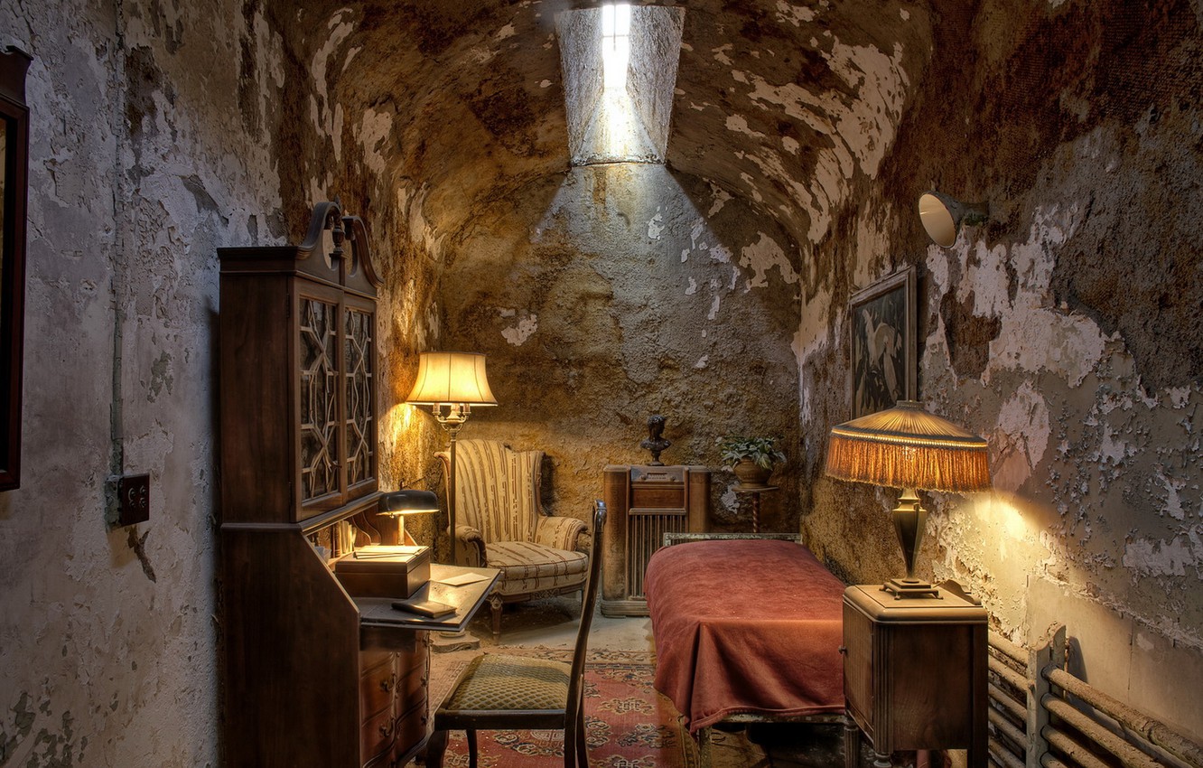 Wallpaper background, interior, Al Capone's Prison Cell image for desktop, section интерьер