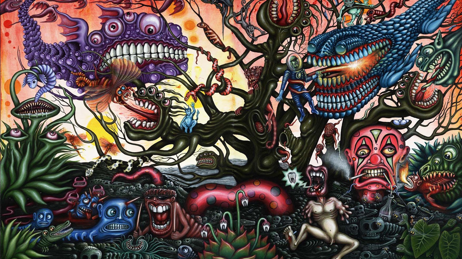 Psychedelic Dark Monster HD Trippy Wallpapers.