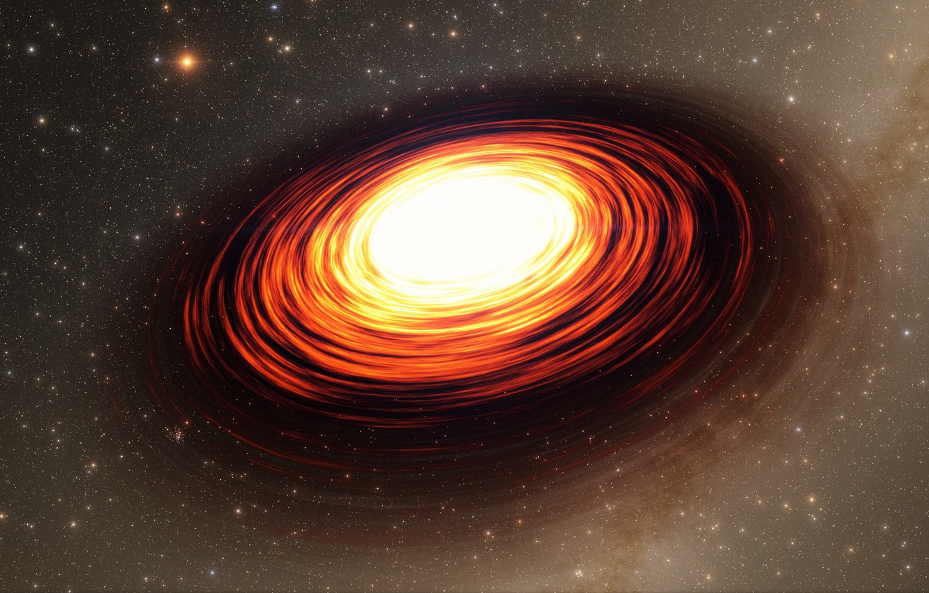 Wallpaper compact, in the center, The Milky Way, located, the radio source, Sagittarius A image for desktop, section космос