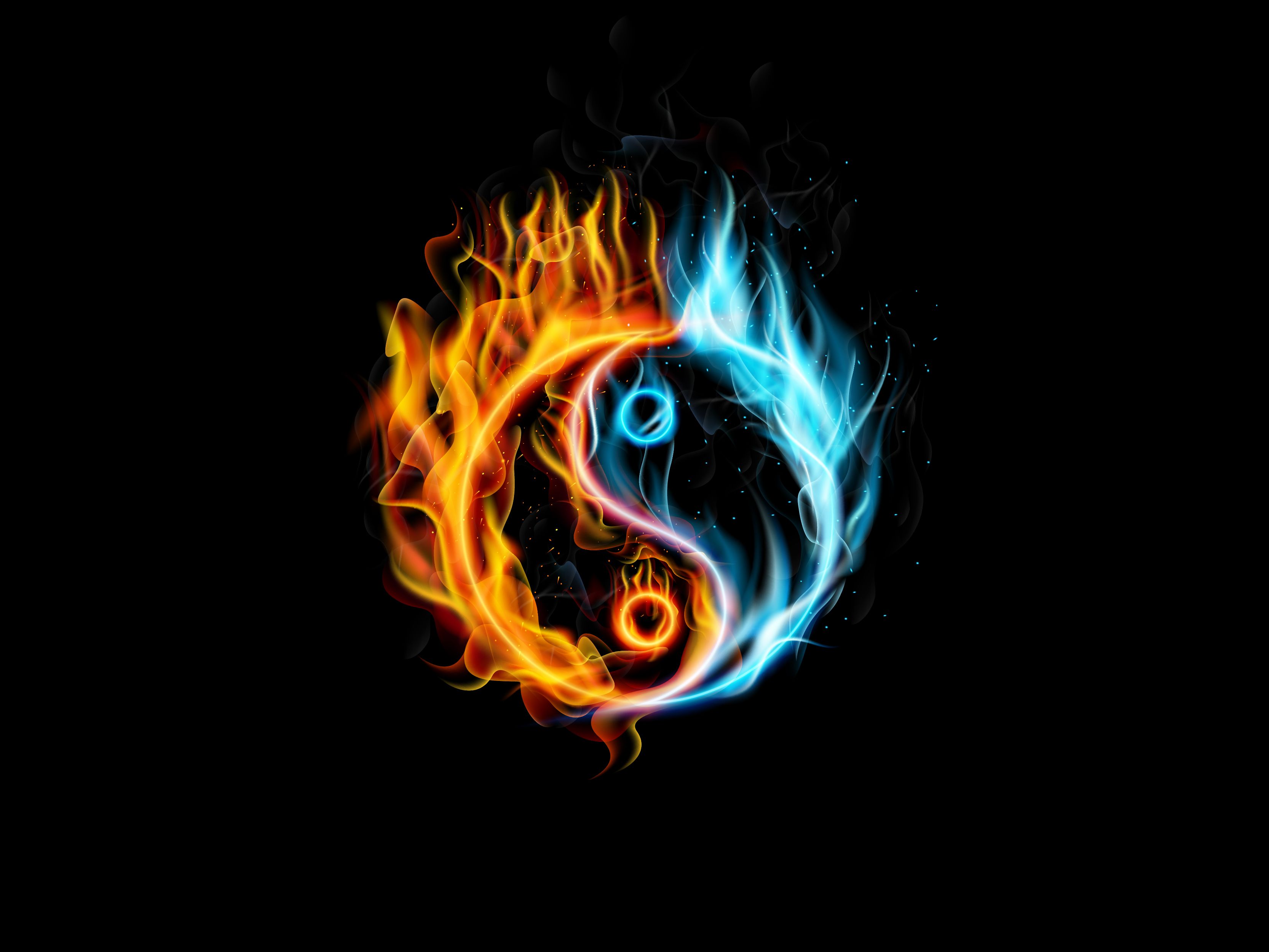 Fire Yin Yang Symbol Graphic by Ka Design · Creative Fabrica. Yin yang image, Yin yang art, Ying yang wallpaper