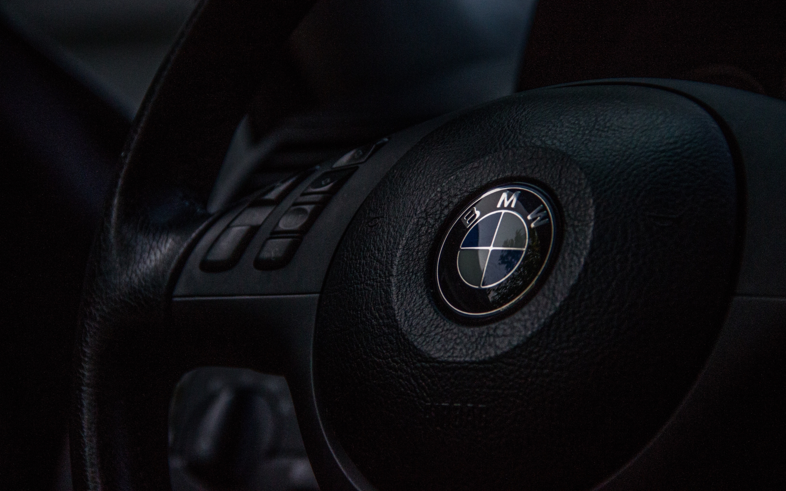 BMW, Car, Steering Wheel, Emblem Wallpaper & Background Image