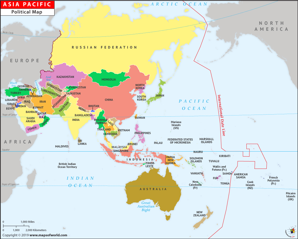 Asia Pacific Map. Asia Pacific Countries Map