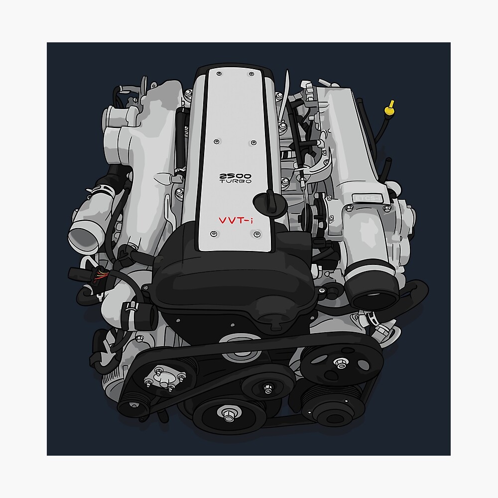 1JZ Engine Sticker Poster