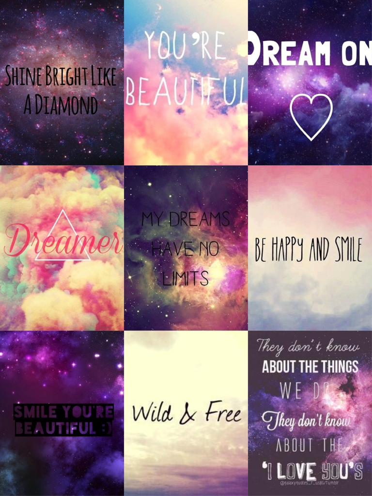 galaxy with quotes tumblr