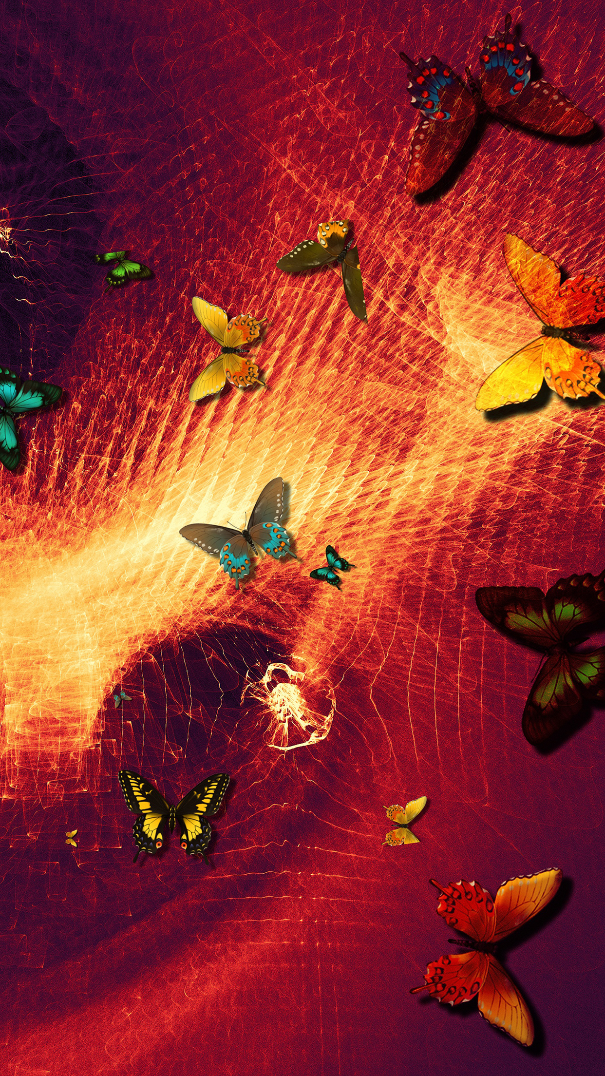 Butterflies, Art Wallpaper for iPhone Pro Max, X, 6