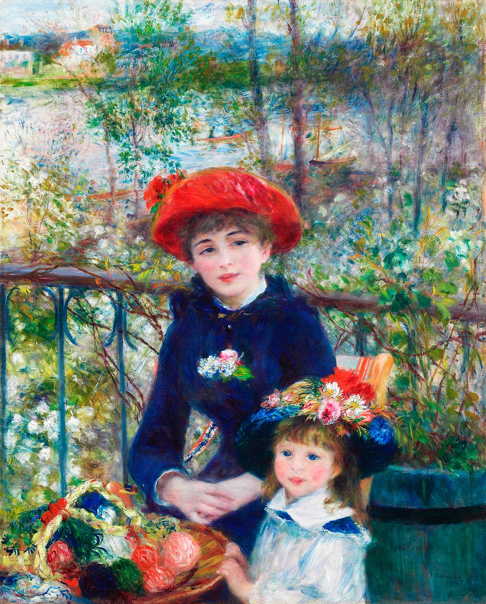 Pierre Auguste Renoir's Two Sisters Image Wallpaper