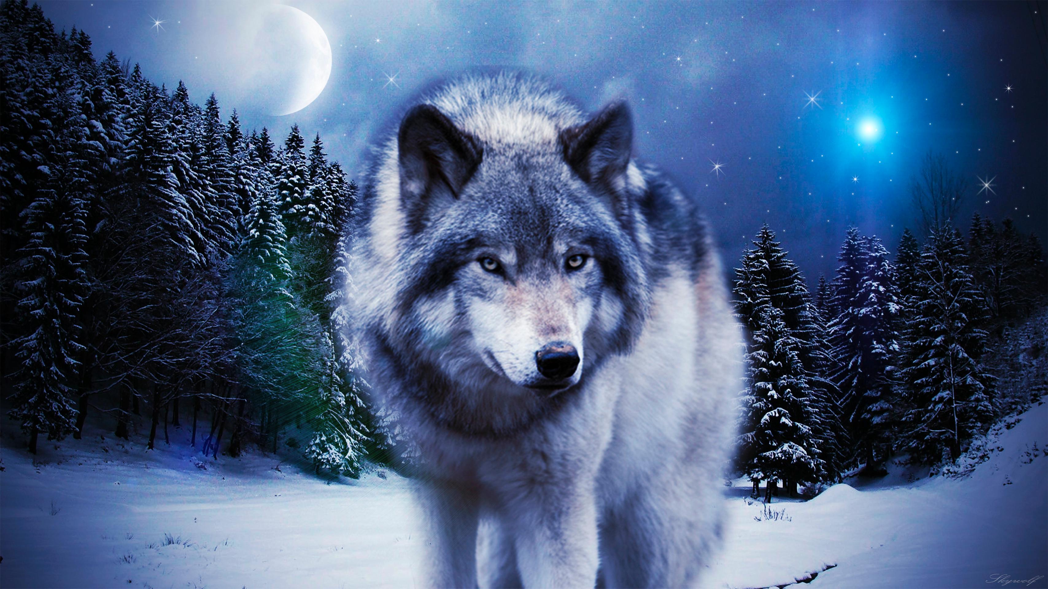 Wolf In The Winter Wallpaper & Background Download