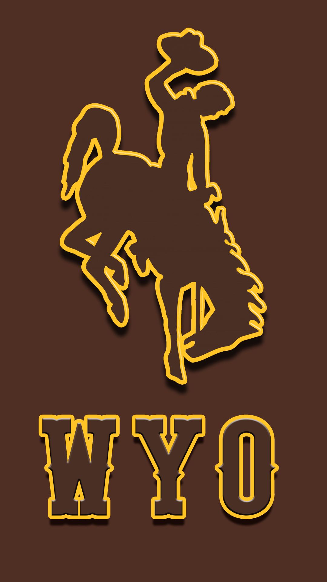 GoWyo. Wyoming cowboys, College logo, Vintage football
