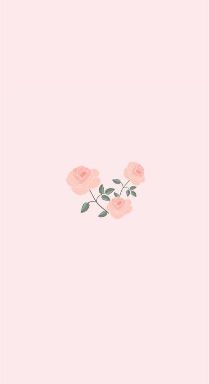 Free Vector  Simple flower background vector on pastel pink wallpaper with  roses
