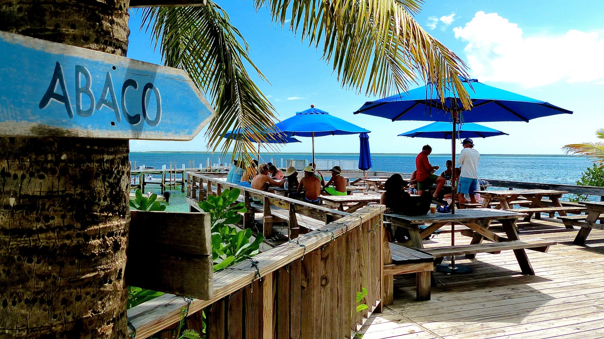 Free photo: Beach bar, Beach, Chairs