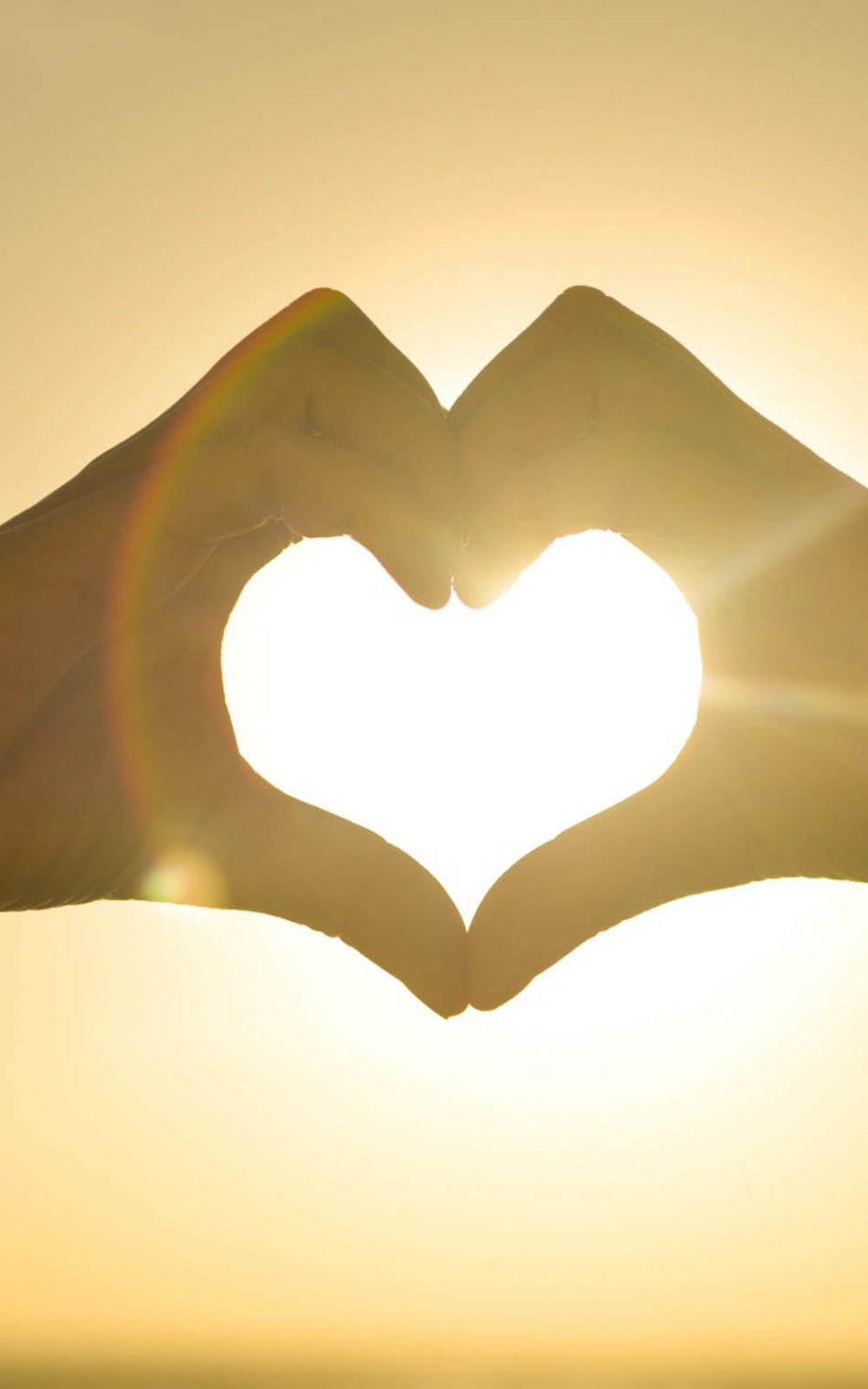 Hands Heart Sun 4K Ultra HD Mobile Wallpaper
