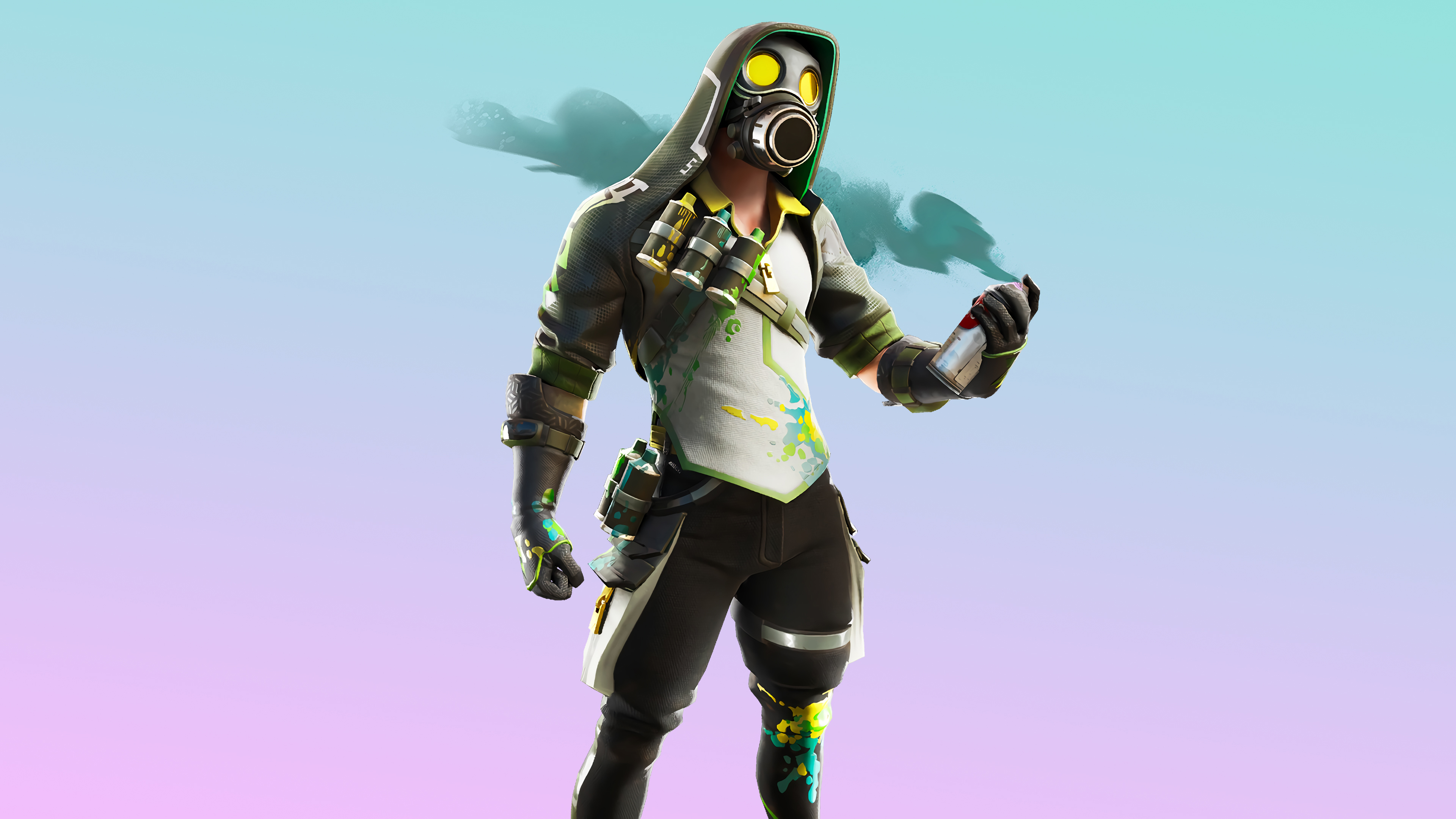 Fortnite, Toxic, Tagger, Outfit, Skin, 4k Free deskk wallpaper, Ultra HD