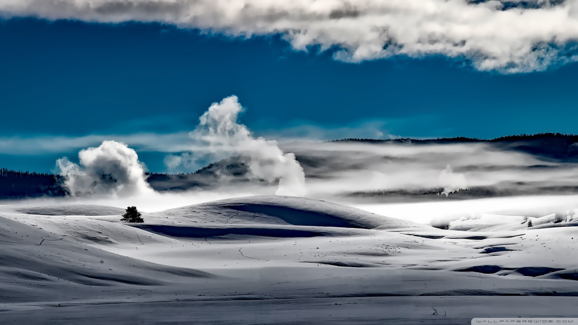 Yellowstone National Park Winter Ultra HD Desktop Background Wallpaper for 4K UHD TV, Widescreen & UltraWide Desktop & Laptop, Tablet