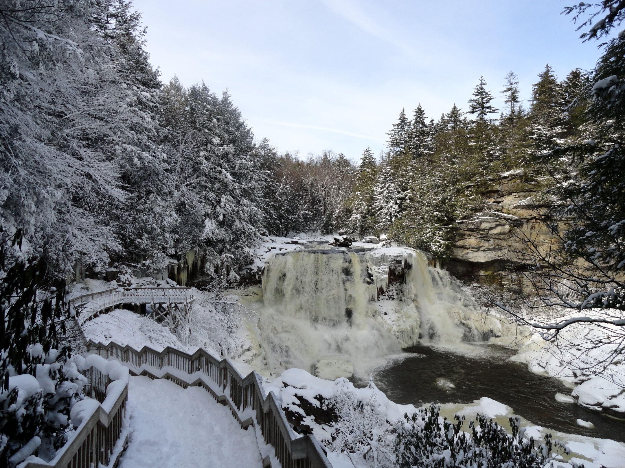 Wallpaper Seasons Winter Snow Blackwater Falls State Park USA