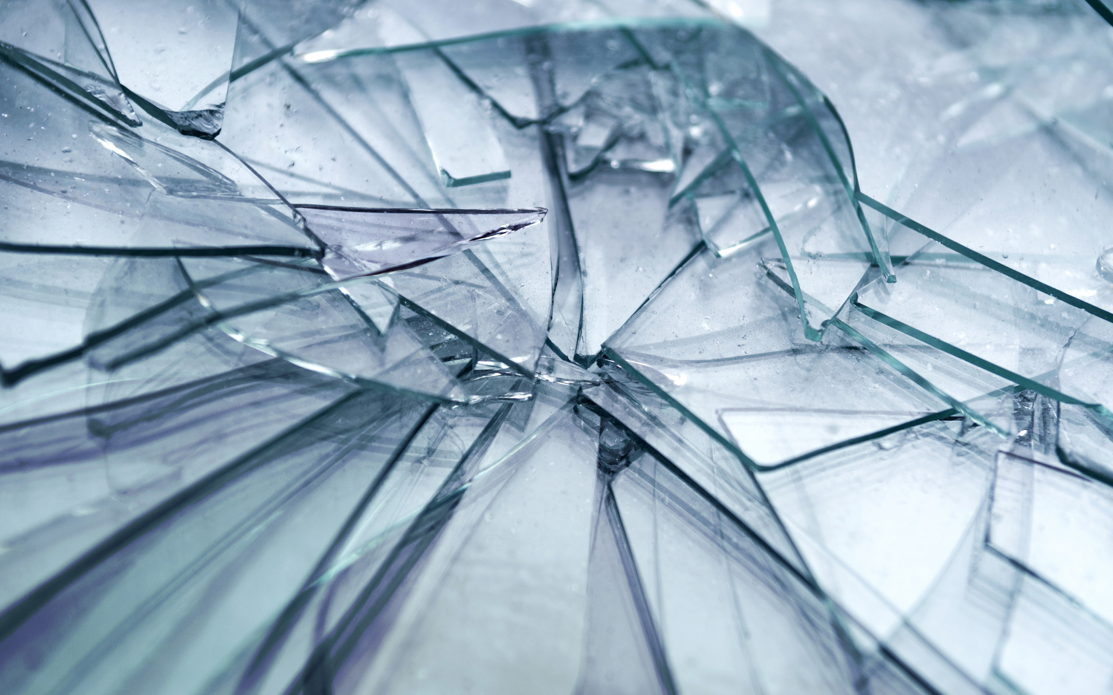 Download wallpaper shards of glass, 4k, broken glass, glass splinters, broken glass textures, glass textures, glass for desktop with resolution 3840x2400. High Quality HD picture wallpaper