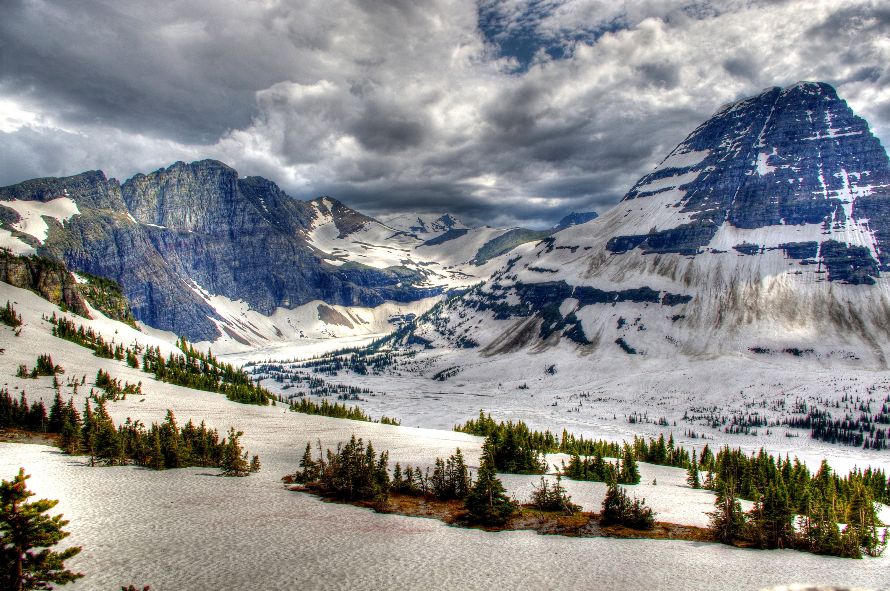 Glacier National Park Winter Wallpaper, HD Glacier National Park Winter Background on WallpaperBat