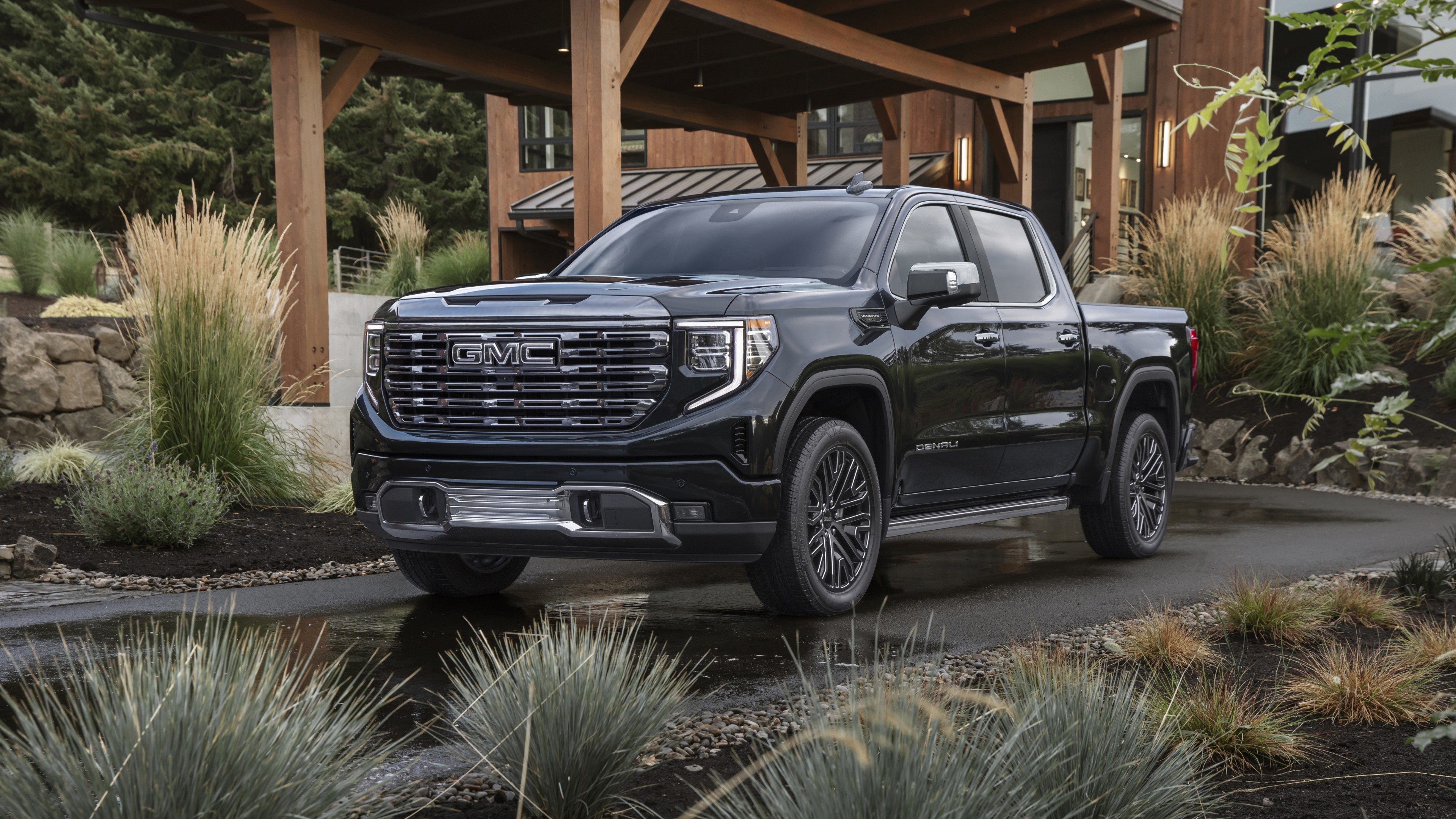 2022 GMC Sierra Denali Ultimate Crew Cab 5K Wallpaper. HD Car Wallpaper