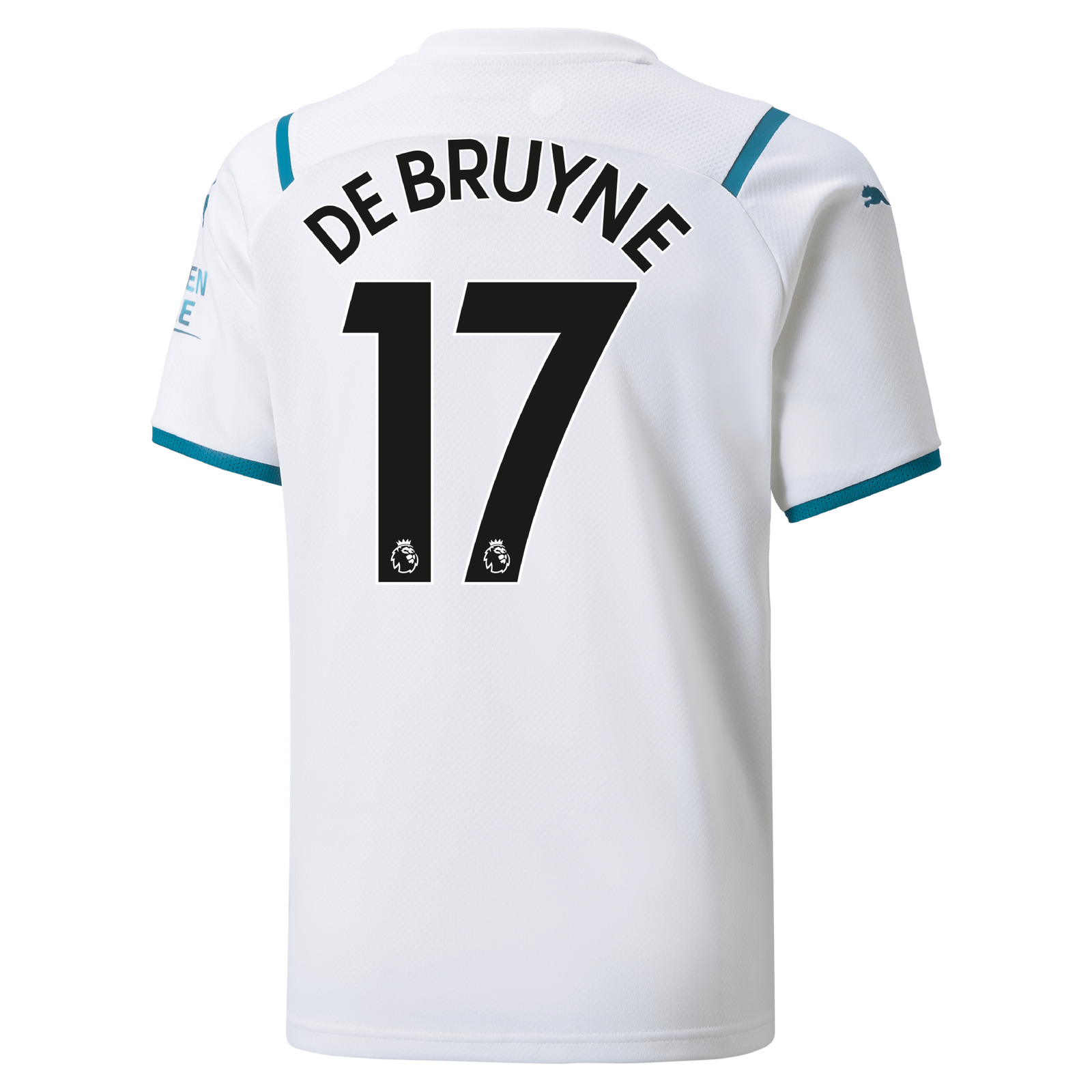 Kids Manchester City Away Shirt 21 22 With Kevin De Bruyne Printing. Official Man City Store