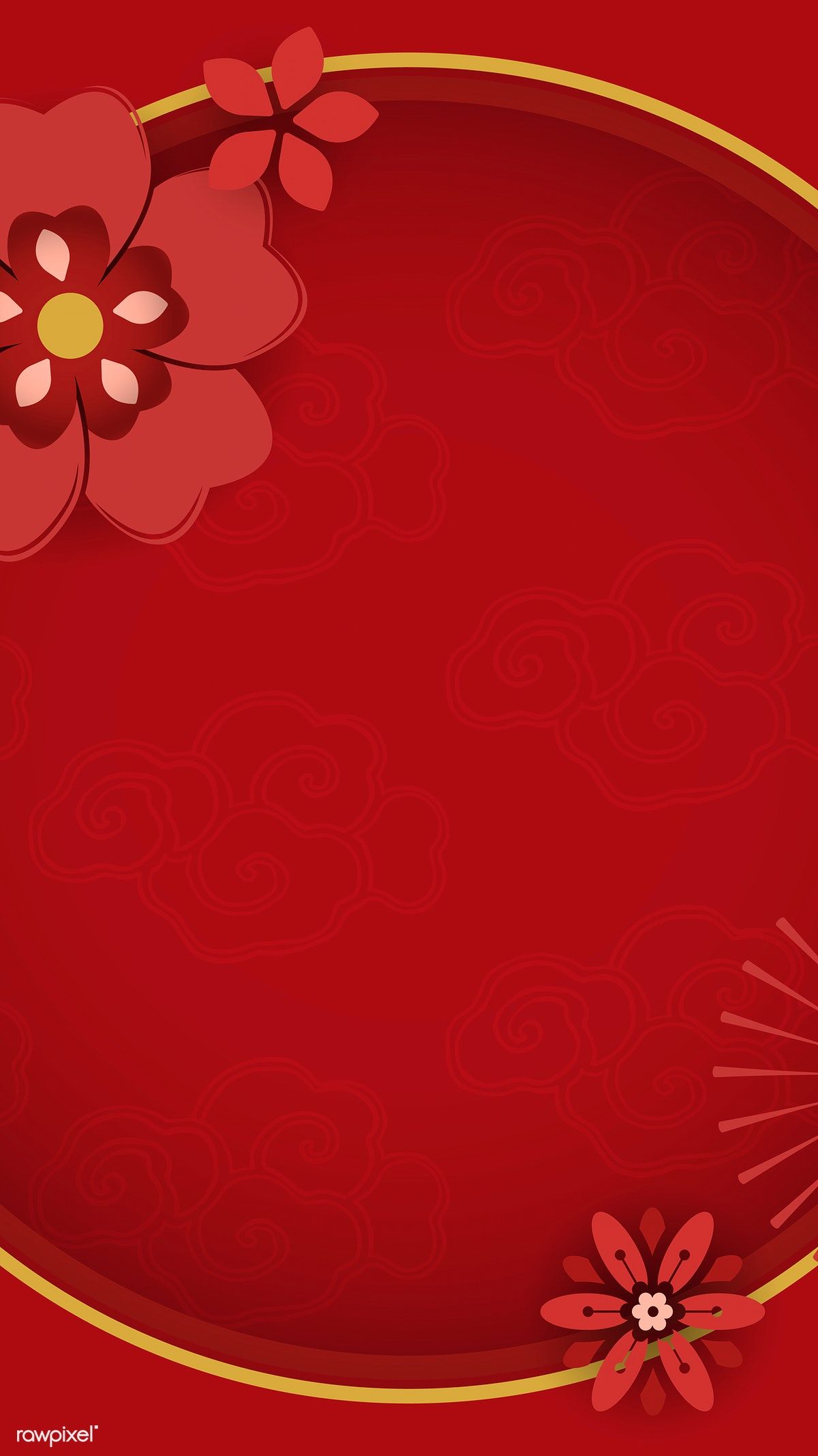 Happy Chinese New Year 2020 phone background vector /. Chinese new year background, Chinese new year 2020, Red and gold wallpaper