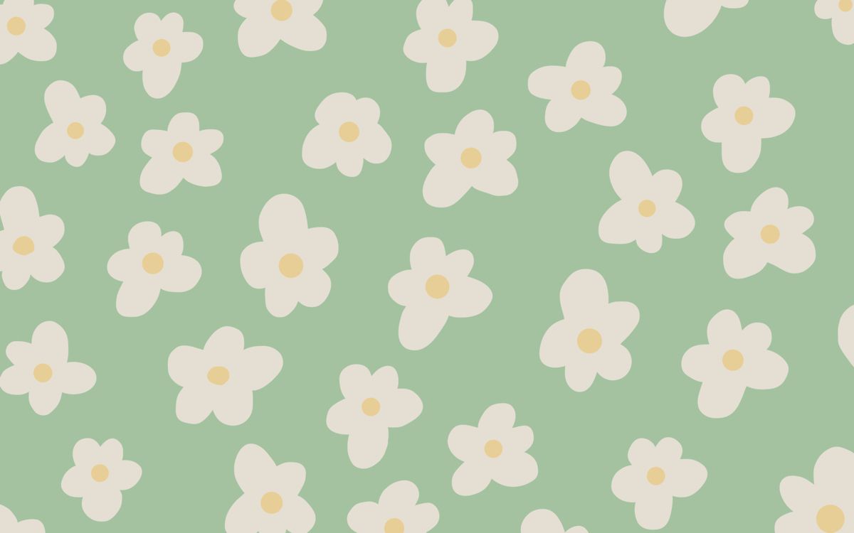 spring daisy background. Cute laptop wallpaper, Flower desktop wallpaper, iPhone wallpaper green