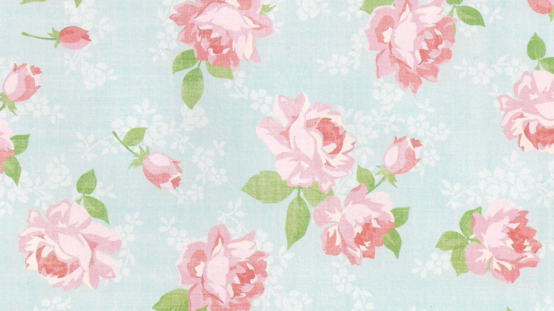 Vintage Pink Flowers Background