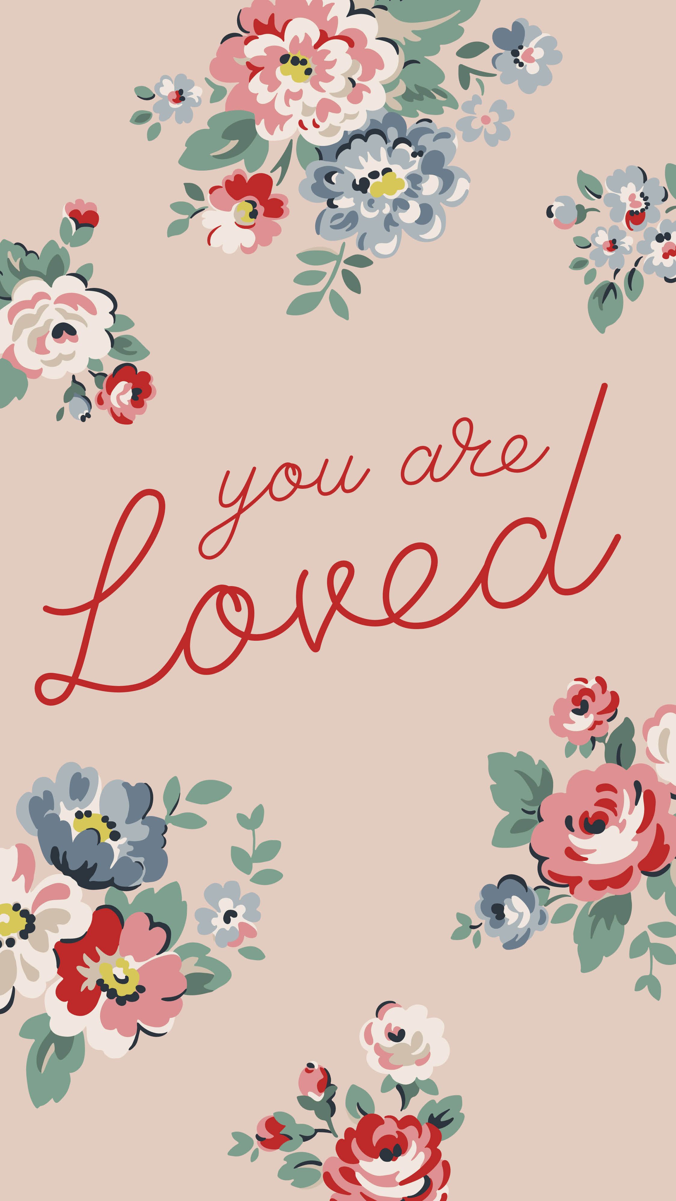 You Are Loved. Valentines wallpaper, Valentines wallpaper iphone, Cath kidston wallpaper