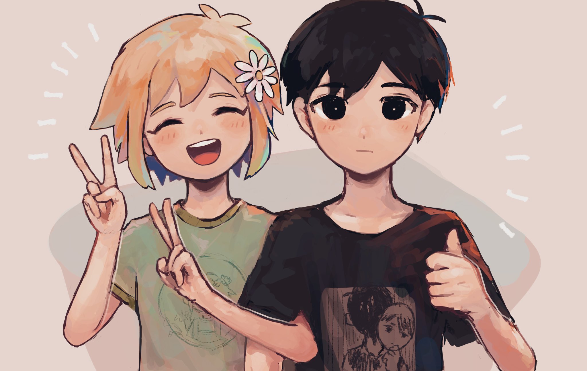 Omori, Basil and Sunny (Omori) HD Wallpaper