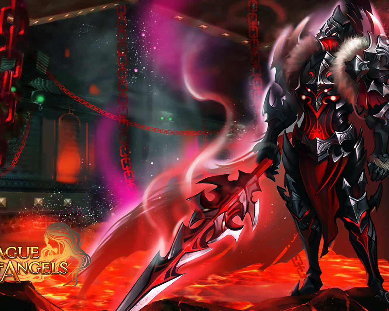 Dark Paladin Mysterious Warrior Armed With Sword Magical Armor League Of Angels Video Game Artwork Wallpaper HD 1920x1080, Wallpaper13.com
