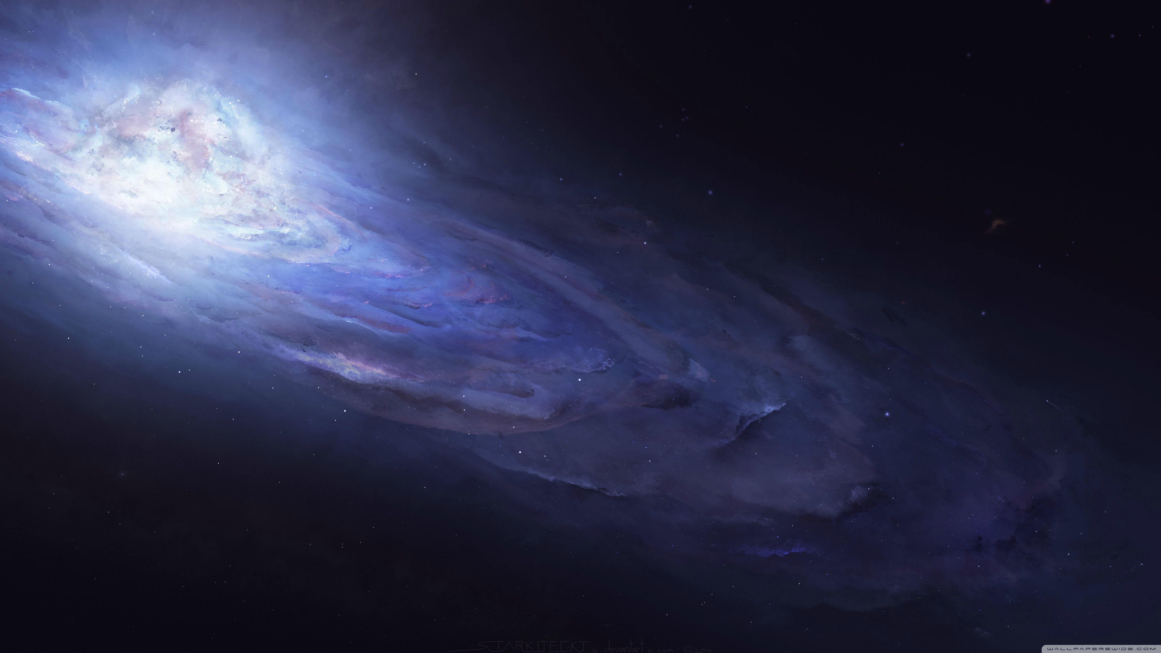 Blue Outer Space Wallpaper