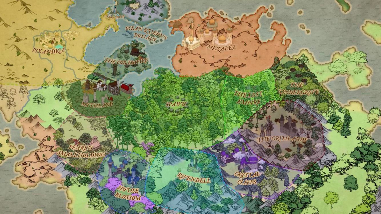 An updated map of Empires SMP