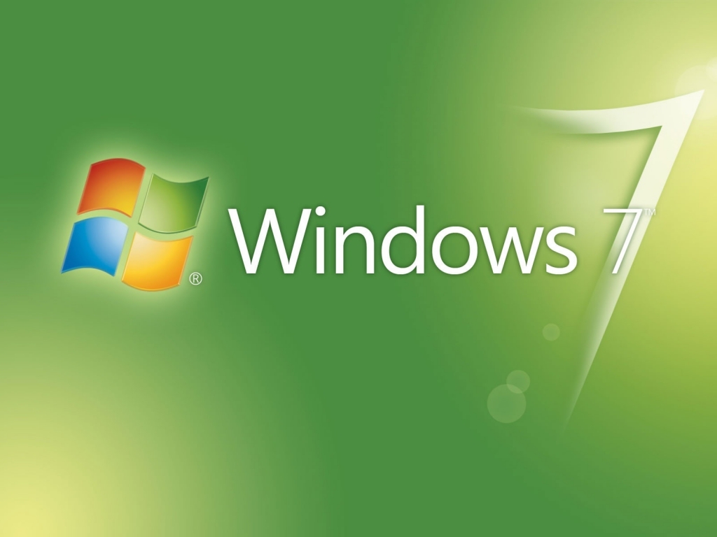 Windows 7 Green 1024 x 768 Wallpaper