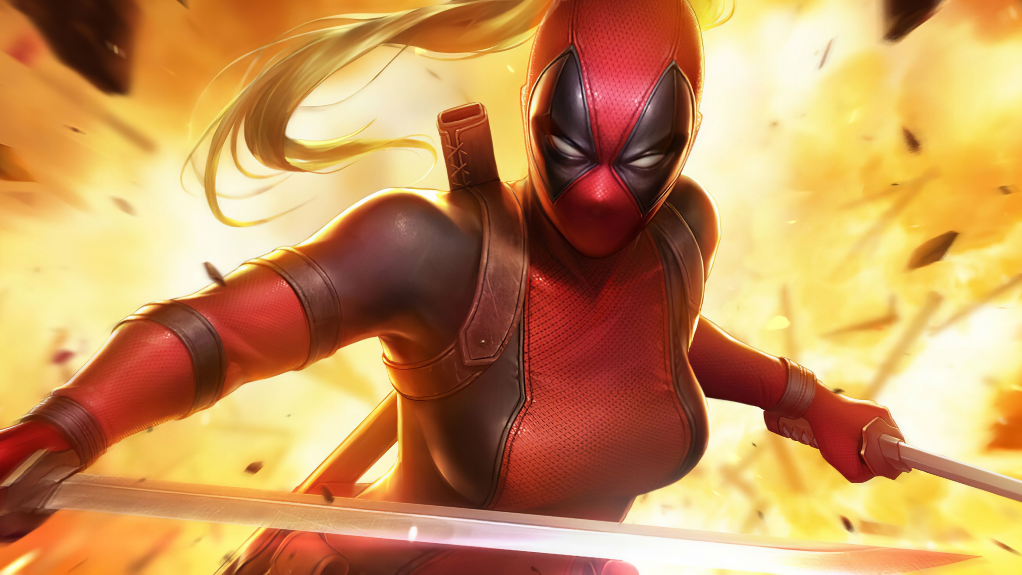 Wallpaper 4k Lady Deadpool Art Wallpaper