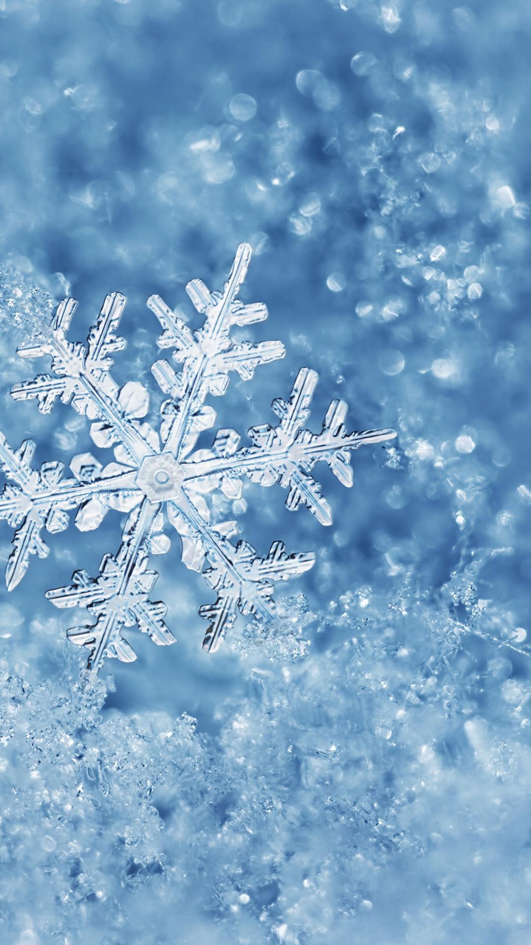 Perfect snowflake cold and ice winter wallpaper