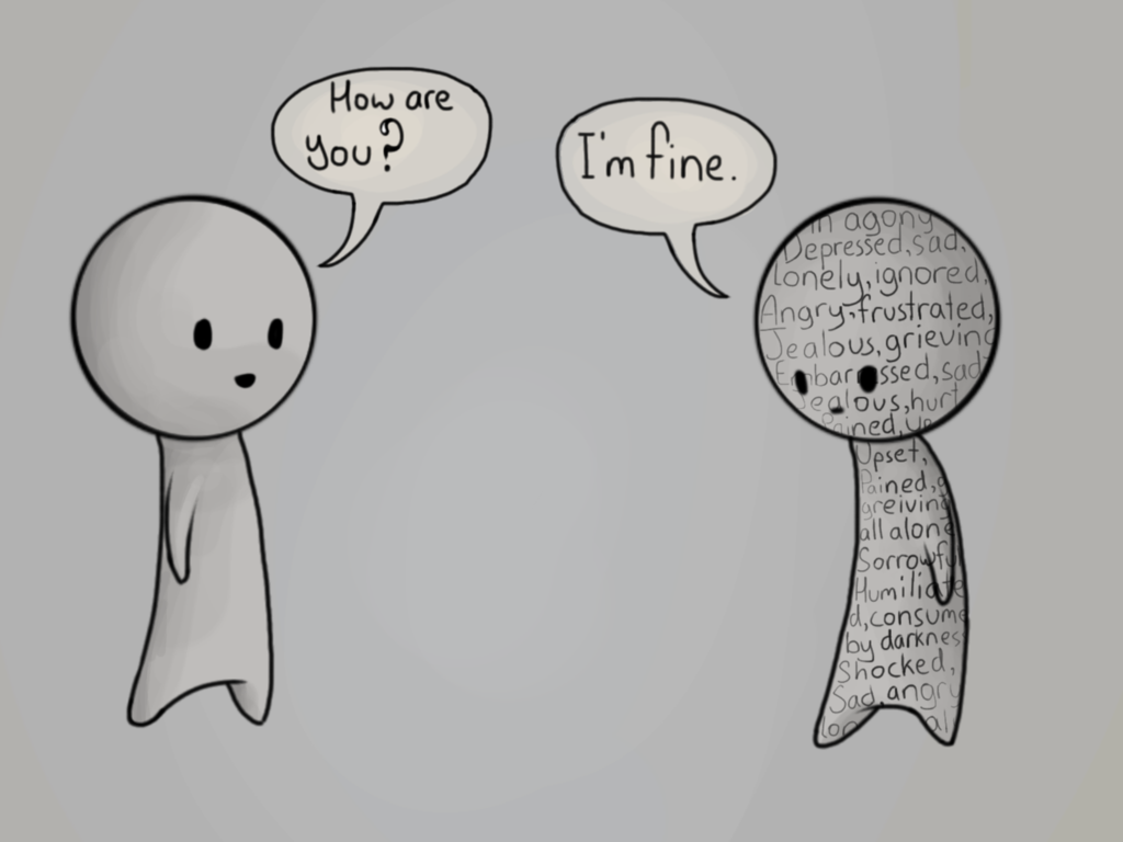 I'm not fine!. What to do when a friend with.