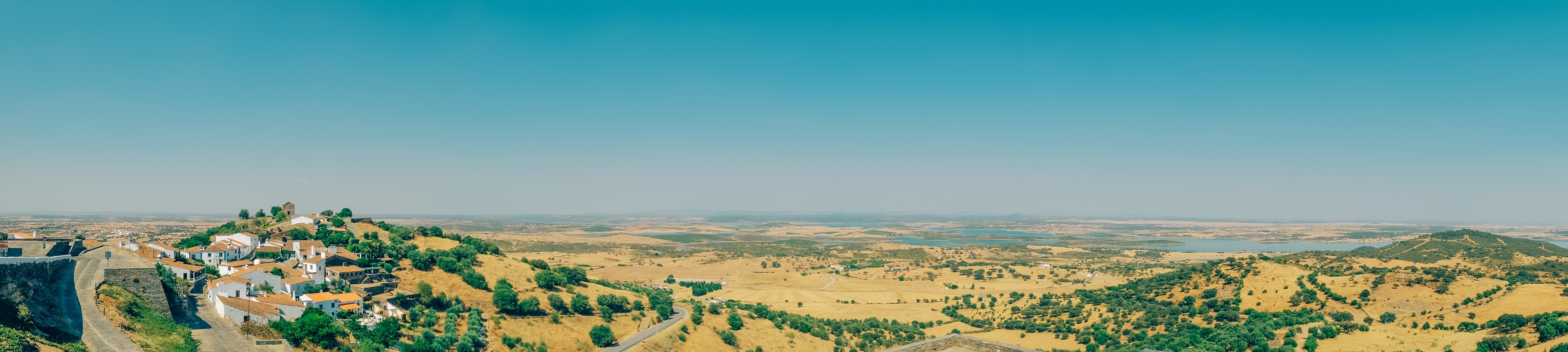 Free Image, landscape, horizon, mountain, sky, field, prairie, hill, flower, panorama, agriculture, terrain, plain, grassland, badlands, plateau, ecosystem, steppe, natural environment 6400x1440