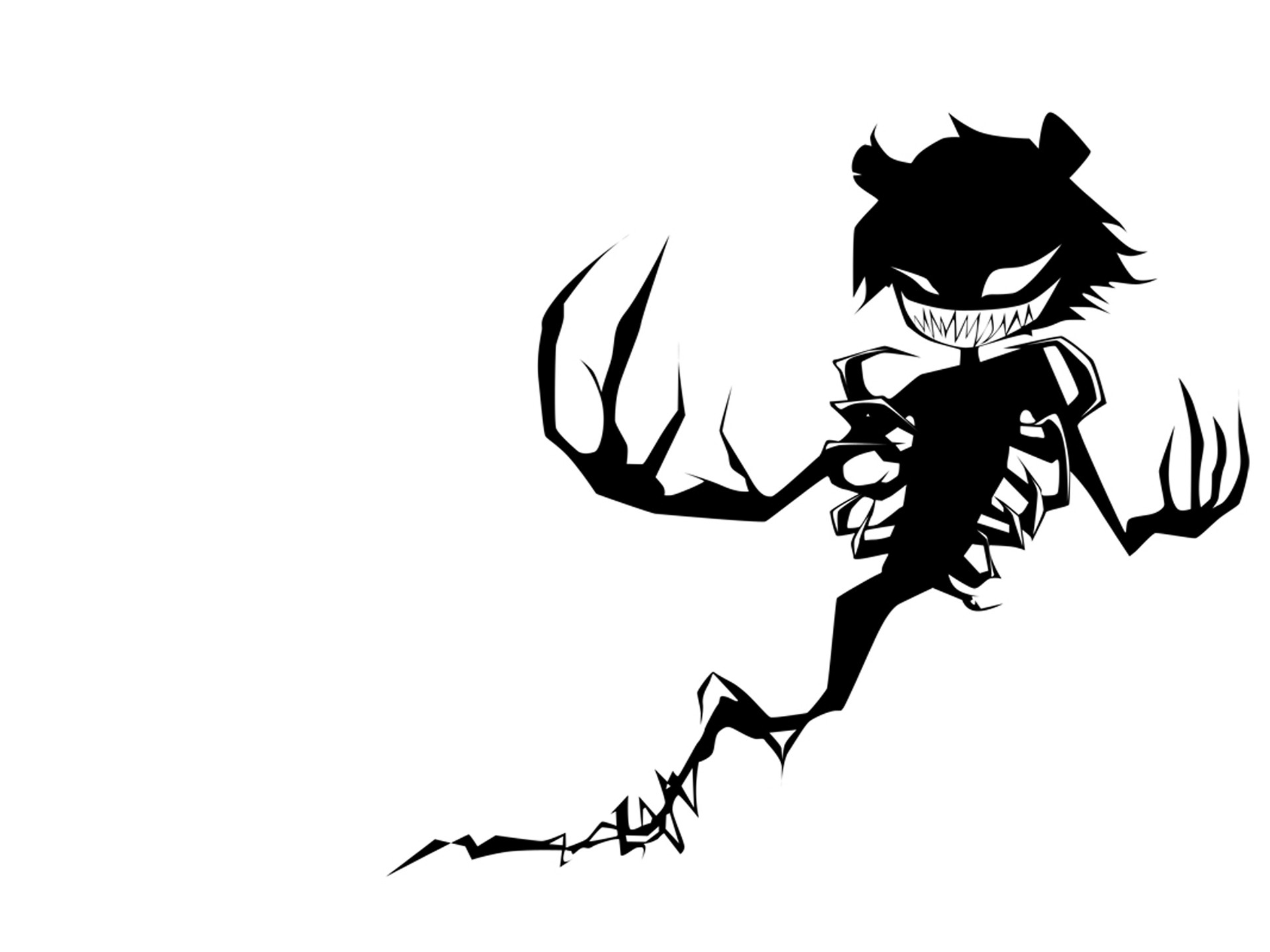 Wallpaper, drawing, illustration, horror, line art, cartoon, sketch 1920x1439