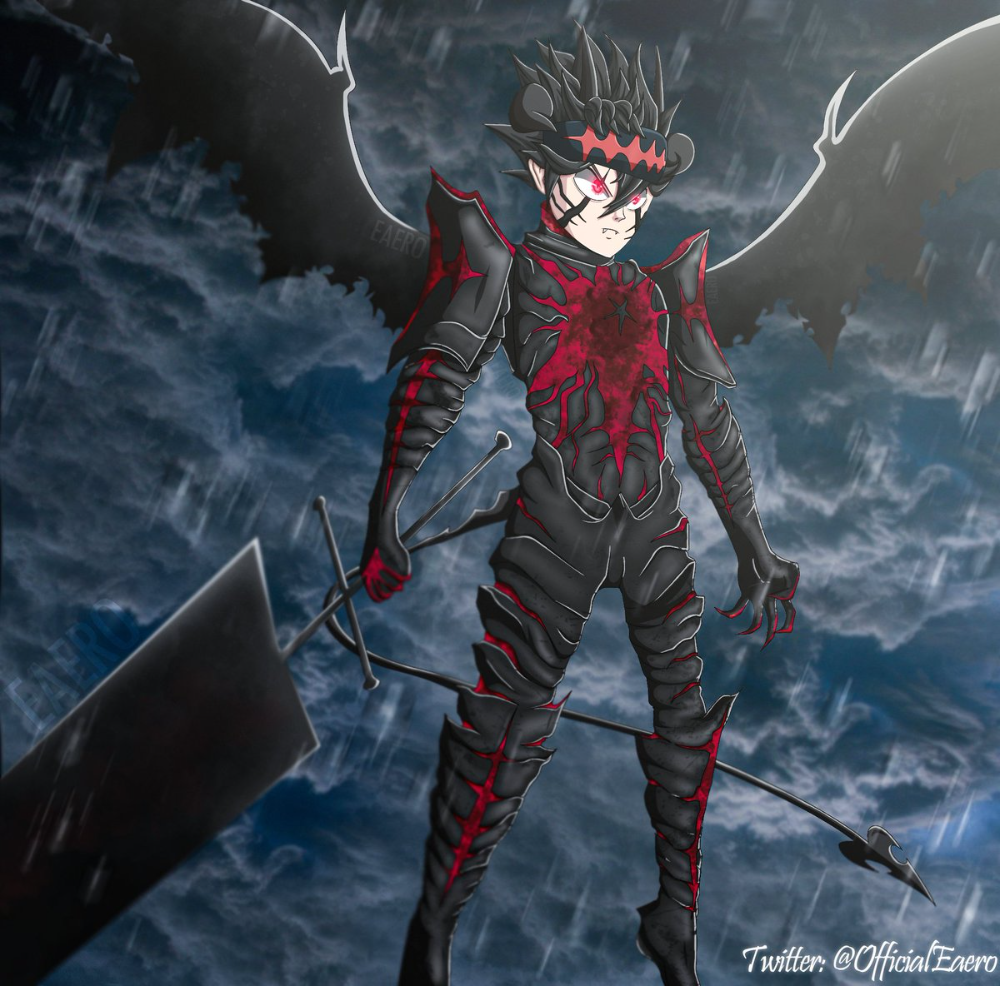 Red and Black: Asta Union Mode! Fanart/Wallpaper that I made : r