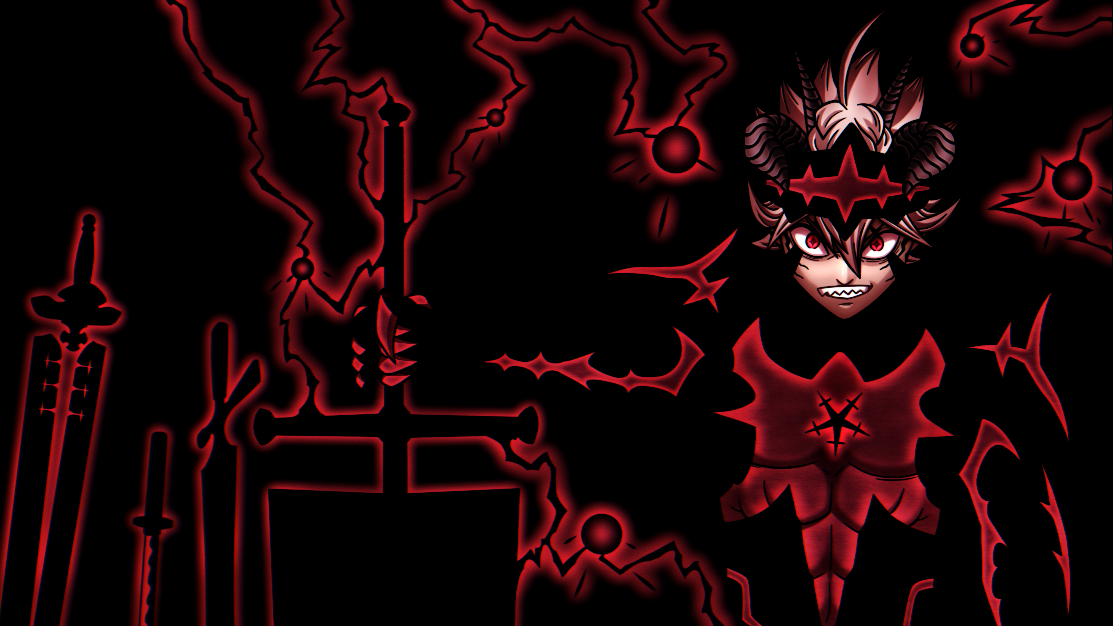 Red And Black: Asta Union Mode! Fanart Wallpaper That I Made