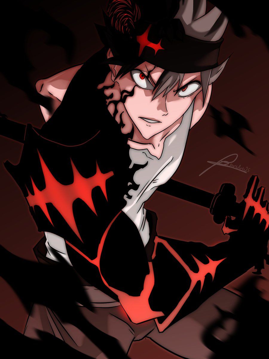 Red and Black: Asta Union Mode! Fanart/Wallpaper that I made : r