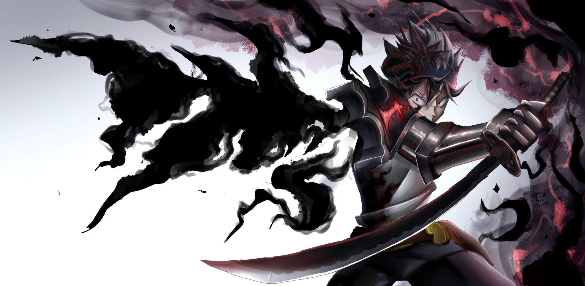 Red and Black: Asta Union Mode! Fanart/Wallpaper that I made : r