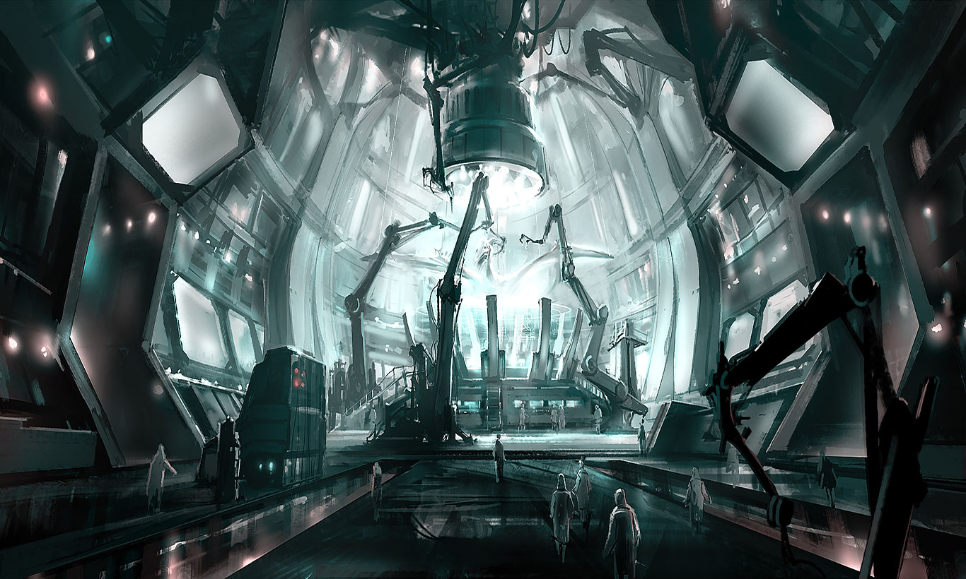 Alien Space Ship Custom Wallpaper Murals