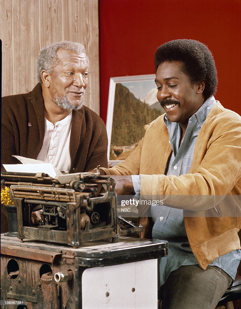 Redd Foxx as Fred G. Sanford, Demond Wilson as Lamont Sanford News Photo