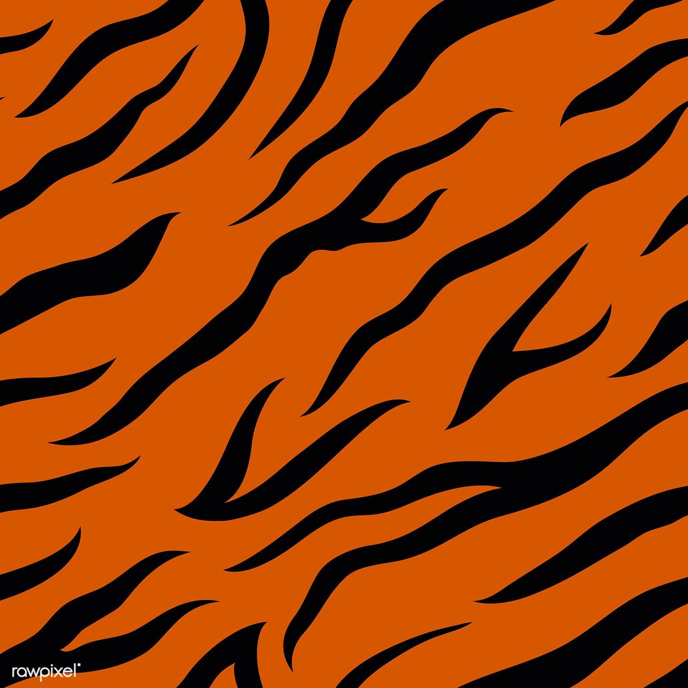 Tiger stripes seamless vector pattern. free image / manotang. Vector pattern, Tiger stripes, Animal prints pattern